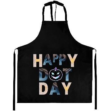 Discover Happy dot day pumpkin polka dot Aprons