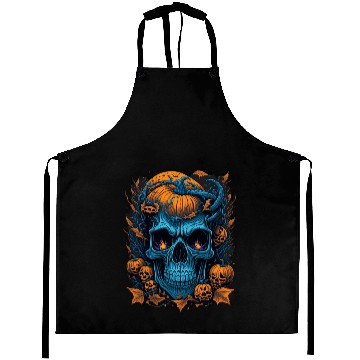 Discover Halloween Spooky Skull Face Aprons