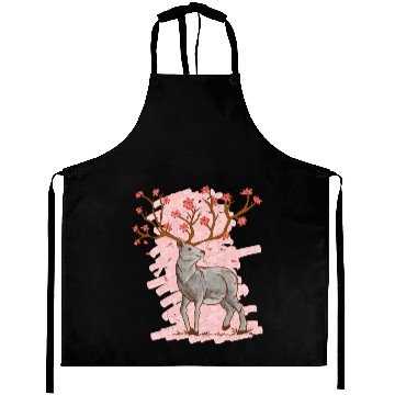 Discover Cherry Blossom Deer Sakura Aprons