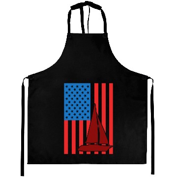 Discover Sailing USA Flag Aprons