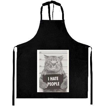 Discover I hate people cat Aprons