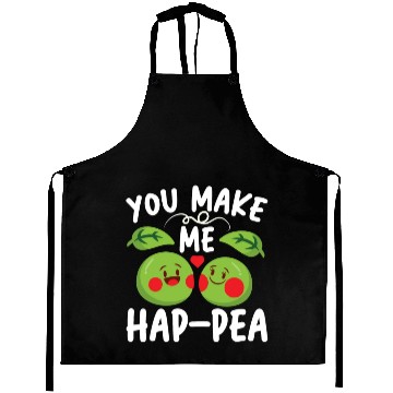 Discover You Make Me Hap-pea for a Husband Wife Bride Aprons