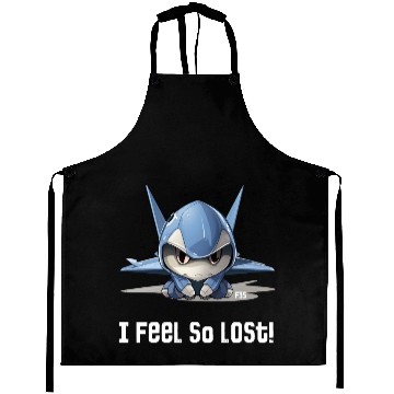 Discover Little Lost Cute F35 Fighter Plane Illustration Aprons