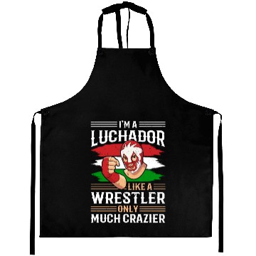 Discover Mexican Wrestling Wrestler Lucha Libre Mask Mexico Aprons
