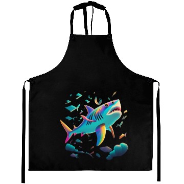 Discover Rainbow Shark in AI Platform - Unique and Stylish Aprons