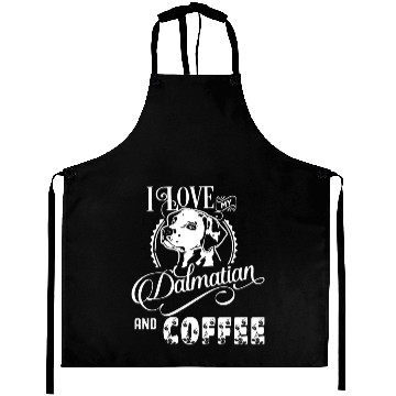 Discover I Love My Dalmatian And Coffee Aprons