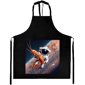 Discover Astronaut in space with shrimp Aprons