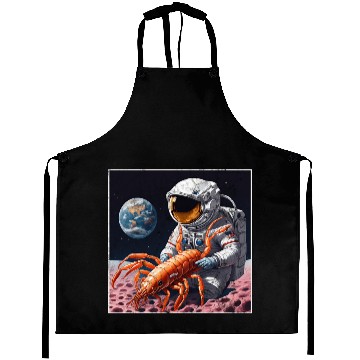 Discover Astronaut in space with shrimp Aprons