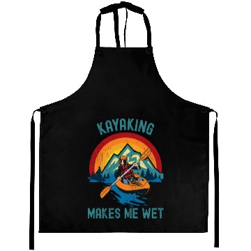 Discover KAYAKING MAKES ME WET Funny Kayak Water Sport Aprons
