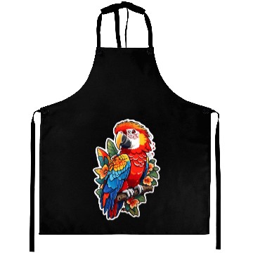 Discover Scarlet Macaw Kawaii Aprons