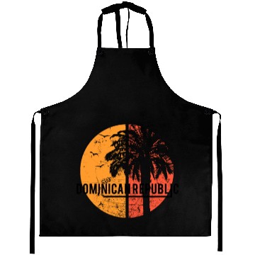 Discover Artistic Dominican Republic Cool Palm Tree Aprons