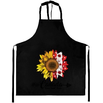 Discover Canada Home Sweet Home Quote Sunflower Aprons