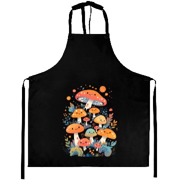 Discover Cute Mushroom Creatures Aprons