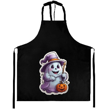 Discover Happy Halloween Pumpkins Ghost 28 Aprons