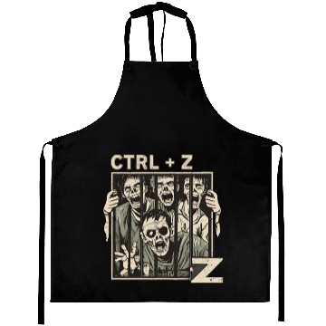 Discover Ctrl z zombies for halloween gift Aprons