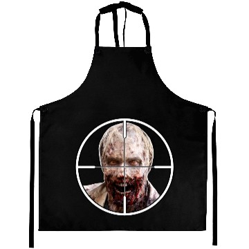 Discover Zombie Apocalypse Sniper and Gamers Halloween Aprons