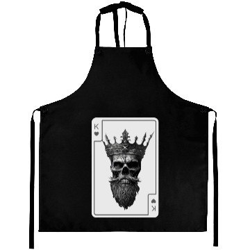 Discover King of Hearts Creepy Card Game Poker Aprons