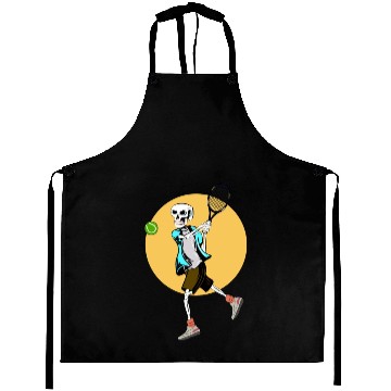 Discover Skeleton Playing Tennis Aprons