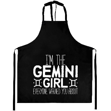 Discover Gemini Girl Warrning Joke Astrology Signs Birthday Aprons