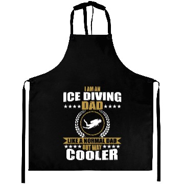Discover Funny Ice Diving Dad For Men Aprons