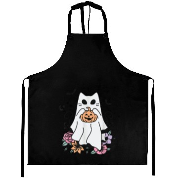 Discover Stay Spooky Halloween Ghost Cat Aprons