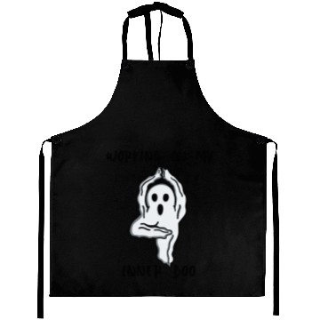 Discover ghost halloween relax yoga Aprons