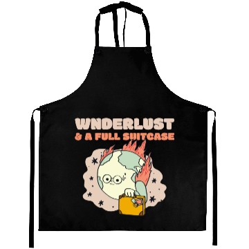 Discover Wanderlust a full suitcase Aprons