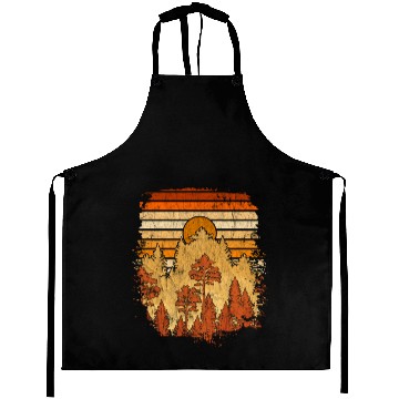 Discover Forest trees nature lover gift retro nature Aprons