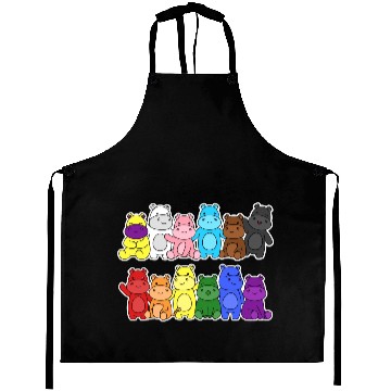 Discover Pride Progress Flag Hippo Design for Equality Aprons