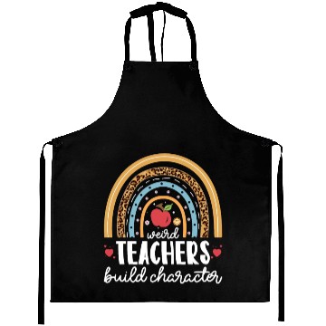 Discover Weird Teachers Build Character Leopard Rainbow Aprons