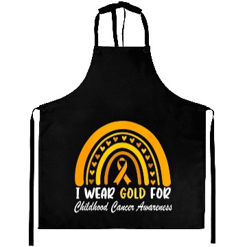 Discover I Wear Gold For Childhood Cancer Awareness Aprons