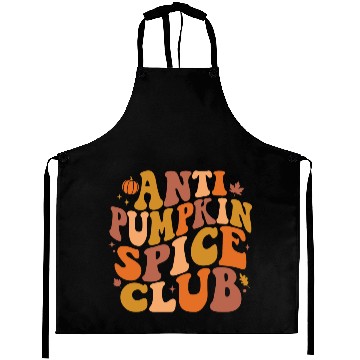 Discover Anti Pumpkin Spice Club Retro Fall Aprons