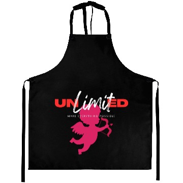 Discover White Red Simple Typography Aprons 3
