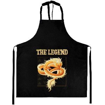 Discover Black And Orange Retro The Legend Aprons
