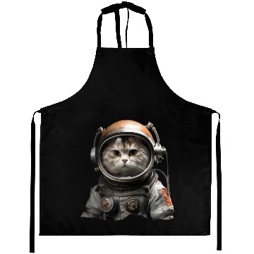 Discover Space Feline: Cat Astronaut Adventure Aprons
