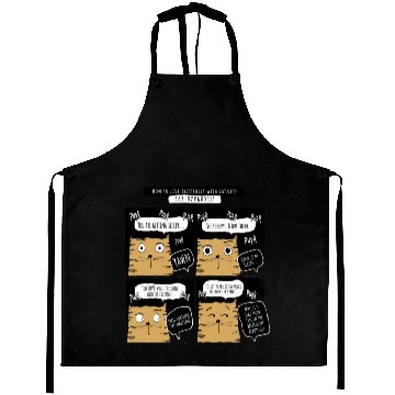 Discover Cat Uses Hypnosis for Blissful Living Aprons