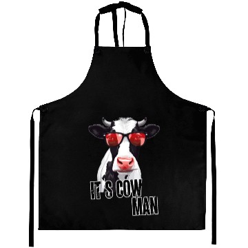 Discover Cow With Sunglasses And Saying Aprons
