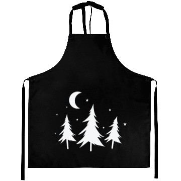 Discover Forest at Night Nature Forest Environment Aprons