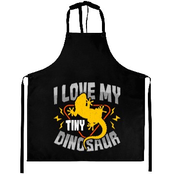 Discover Leopard Gecko I Love My Tiny Dinosaur Lizard Lover Aprons