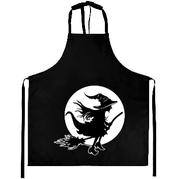 Discover Witch Wizard Broom Halloween Aprons