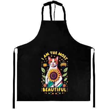 Discover Cat with Flowers Amazing Aprons Design for Pets