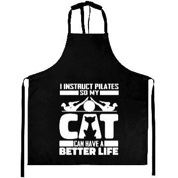 Discover Pilates Instructor Teacher Cat Aprons