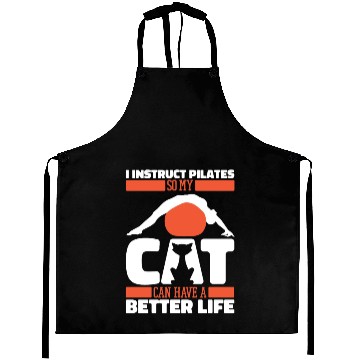 Discover Pilates Instructor Teacher Cat Aprons