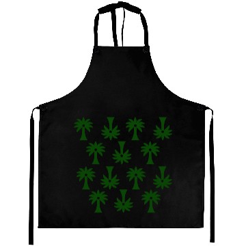 Discover Green Palm Tree Pattern Aprons
