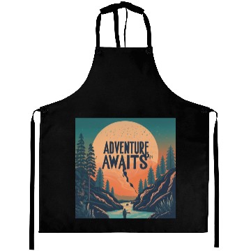 Discover Nature with travel quote design Aprons Aprons