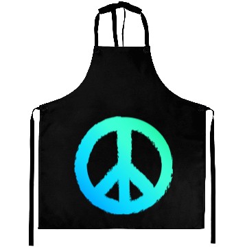 Discover Gradient Peace Symbol Men Peace Sign Aprons