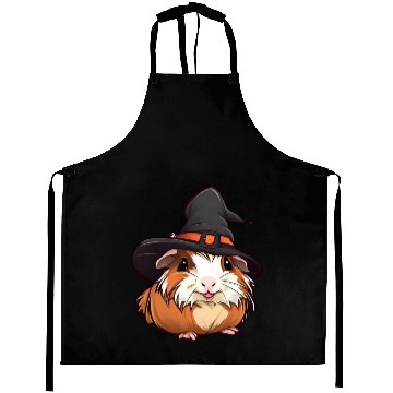 Discover Cute Halloween guinea pig with a witch hat. Aprons