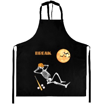 Discover Skeleton Baseball Break Sleep Chill Halloween Funn Aprons