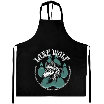 Discover Lone Wolf Inspirational Leader Truther Quote Aprons