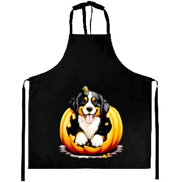 Discover Halloween Bernese Mountain Dog Aprons